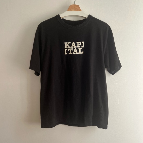 Kapital Rookie Logo Black T-Shirt - Picture 2 of 6